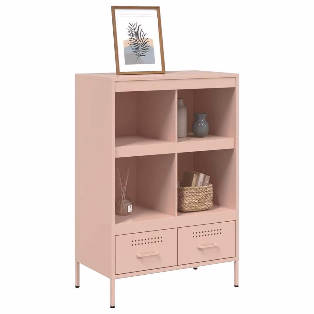 Berkfield Home Pink Metal Highboard, W/D/H: 68 x 39 x 101.5 cm – 3