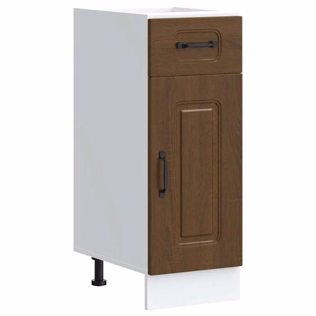 Berkfield Home Kalmar Kitchen Base Cabinet in Brown Oak Engineered Wood – 2