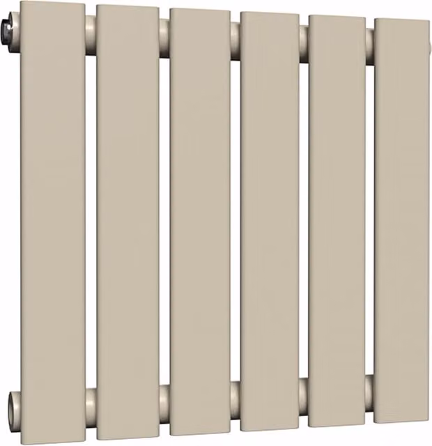 Lux Heat Single Flat Horizontal Steel Radiator in Moon Dust, W: 400 mm x H: 420 mm