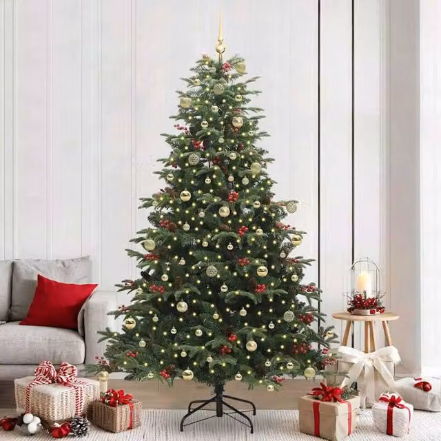 Berkfield Home Artificial Christmas Tree with 300 LEDs in Green, Height: 240 cm – 1