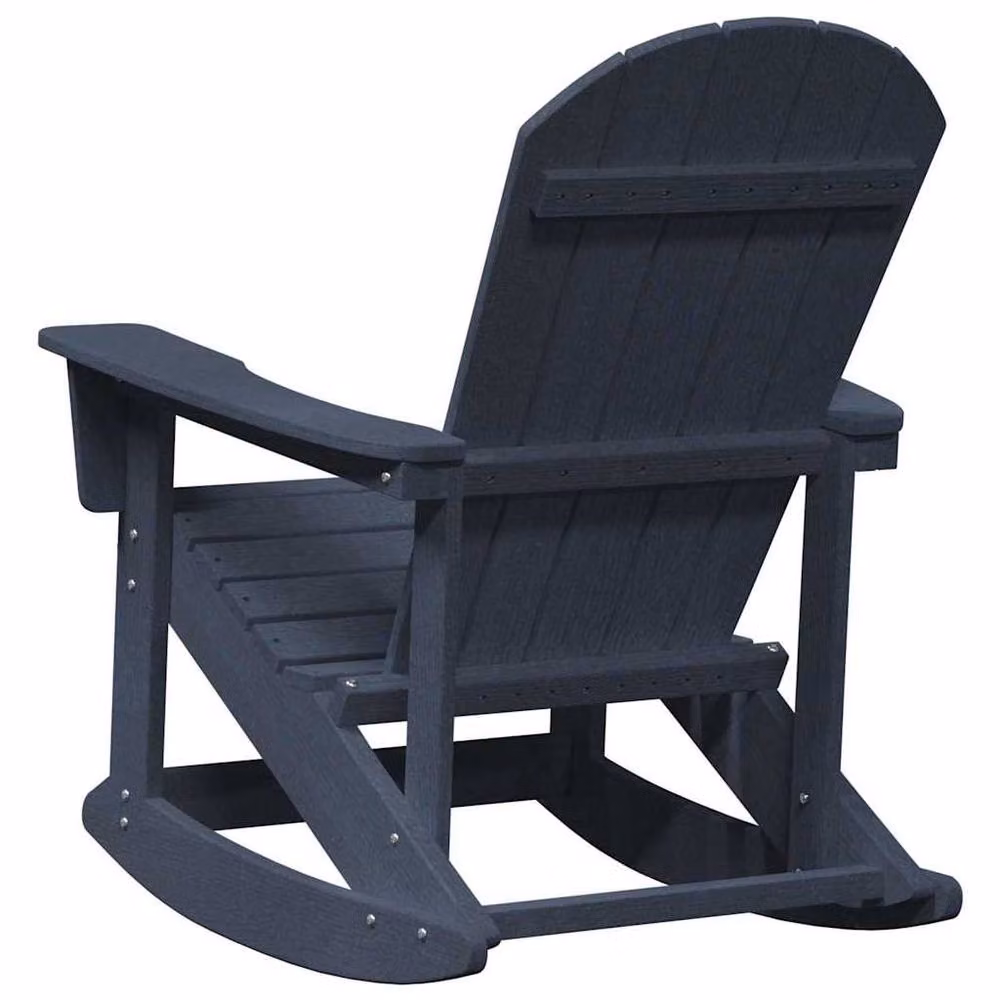 Berkfield Home Modern Adirondack Rocking Chair in Navy Blue, W/D/H: 73.5 x 92 x 90 cm – 5