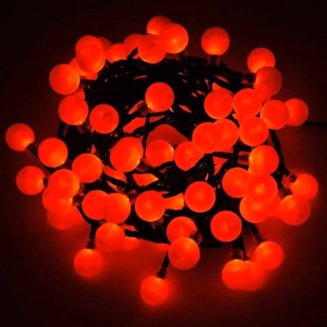 SPETLEK 200 LED Red Berry Christmas Lights