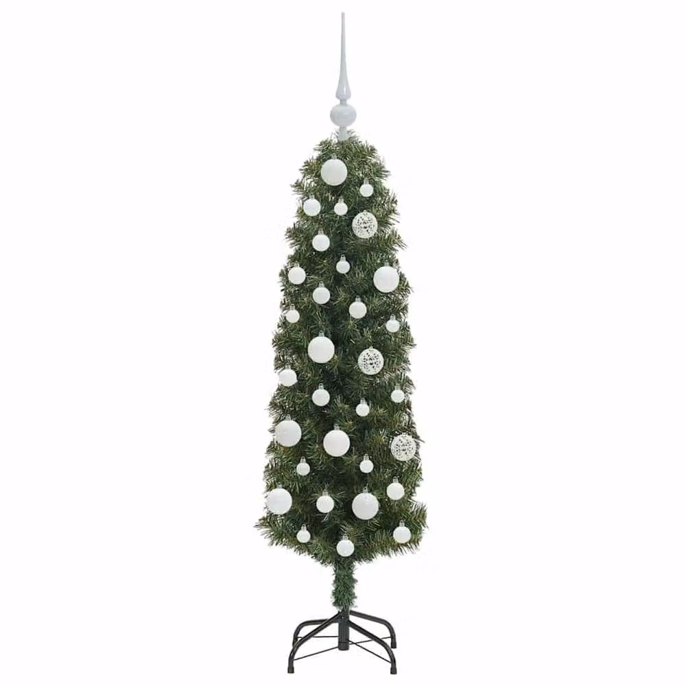 Berkfield Home Artificial Christmas Tree with 150 LEDs and Stand, Green, H 120 cm x W 38 cm x D 38 cm – 4