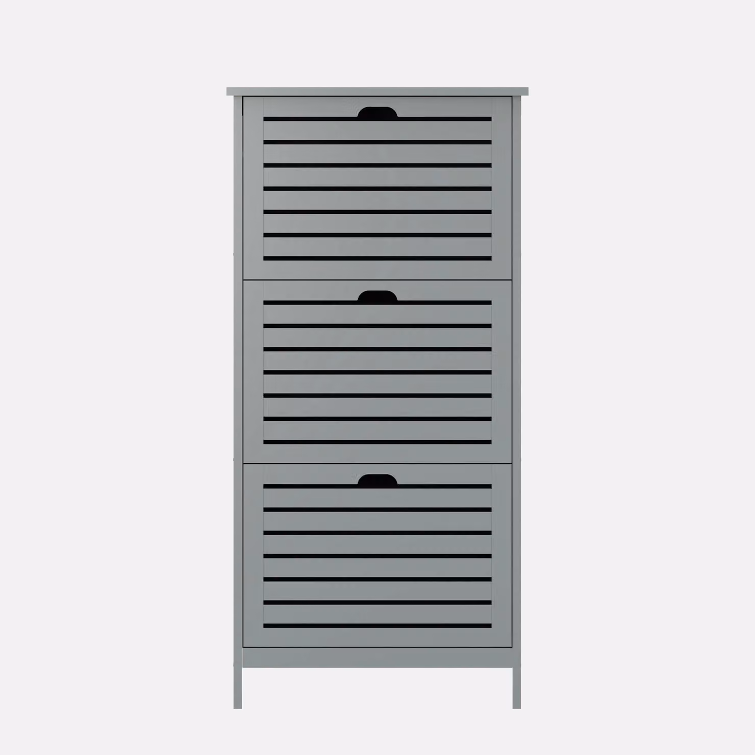 GFW Bergen Three Tier Scandinavian Shoe Cabinet in Grey – 3
