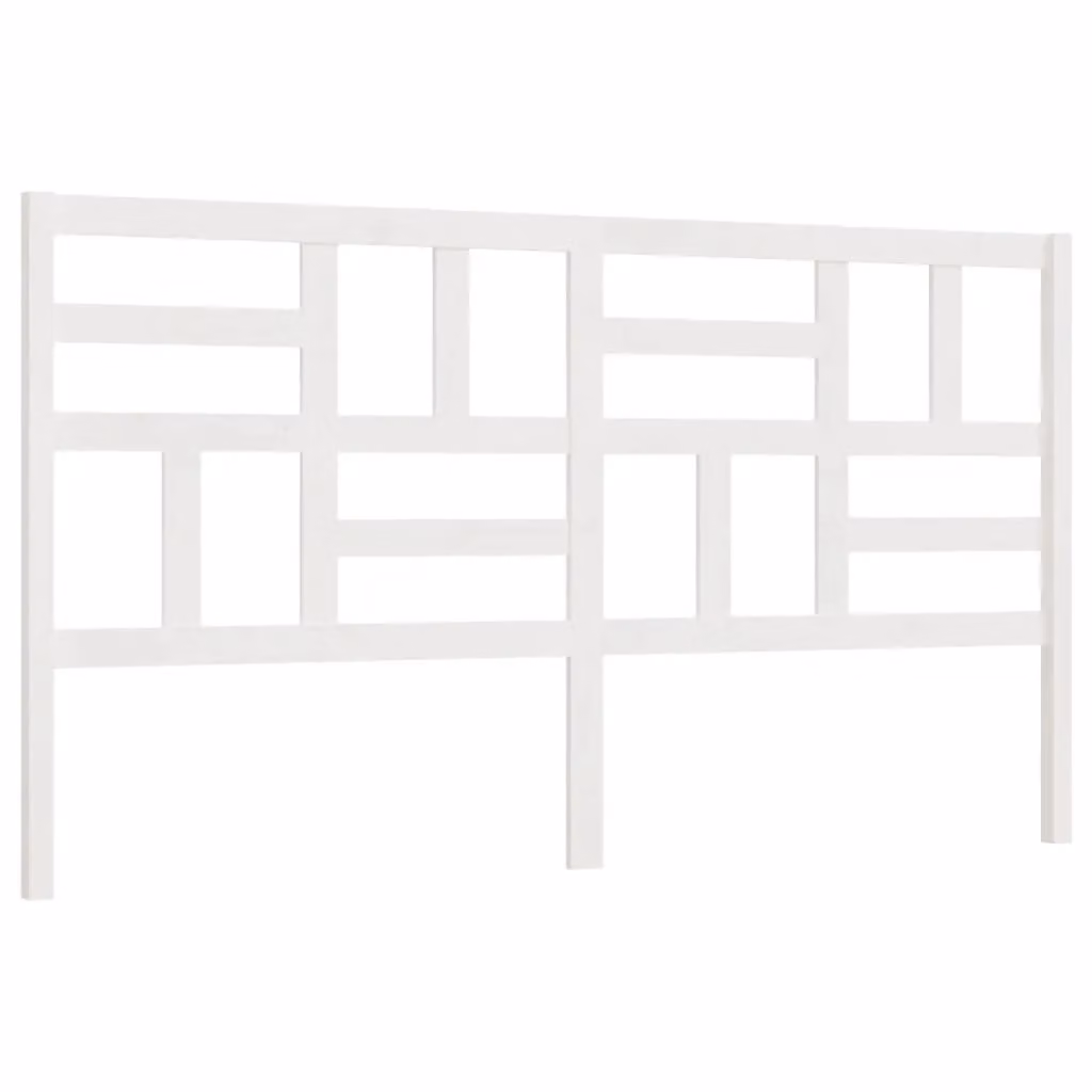 Berkfield Home White Rustic Solid Wood Pine Bed Headboard W/D/H: 206 x 4 x 104 cm – 2