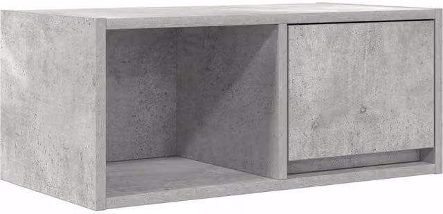 Berkfield Home TV Cabinet in Concrete Grey, W/D/H: 60 x 31 x 25.5 cm