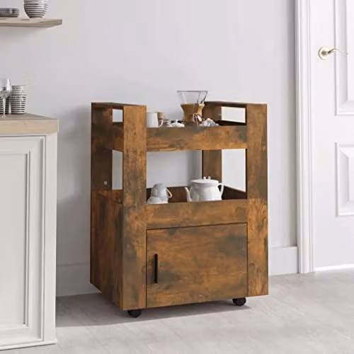 vidaXL Kitchen Trolley in Brown, W/D/H: 60 x 45 x 80 cm – 2