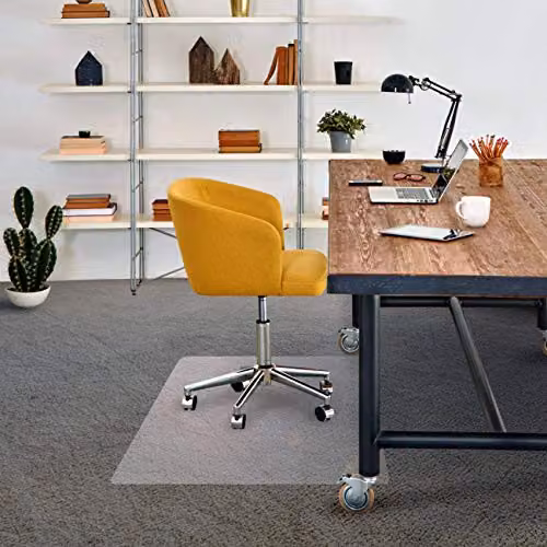 Floortex Advantagemat PVC Rectangular Chair Mat for Carpets up to 6mm, Transparent, W: 116 cm x D: 150 cm – 3
