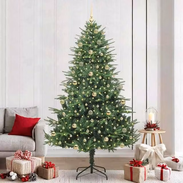 Berkfield Home Pre-lit Artificial Christmas Tree with Ball Set, Green, Height: 240 cm – 1