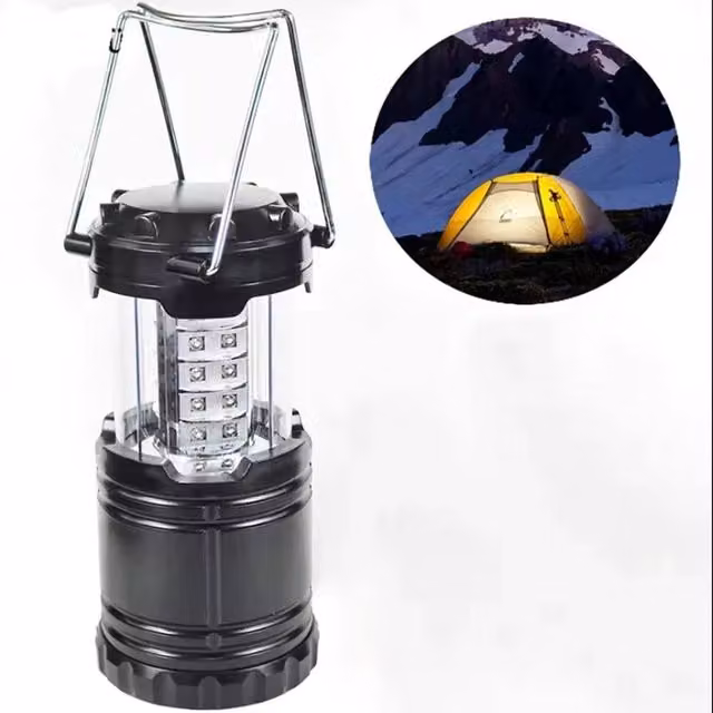 SPETLEK Black LED Camping Lantern with Height Adjustment and Omnidirectional Lighting – 1