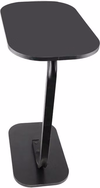 Kelvenix Black C-Shape Sofa Side Table and Computer Desk