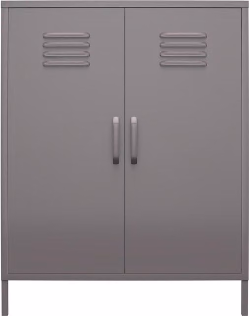 Bradford 2 Door Metal Storage Cabinet in Matt Grey