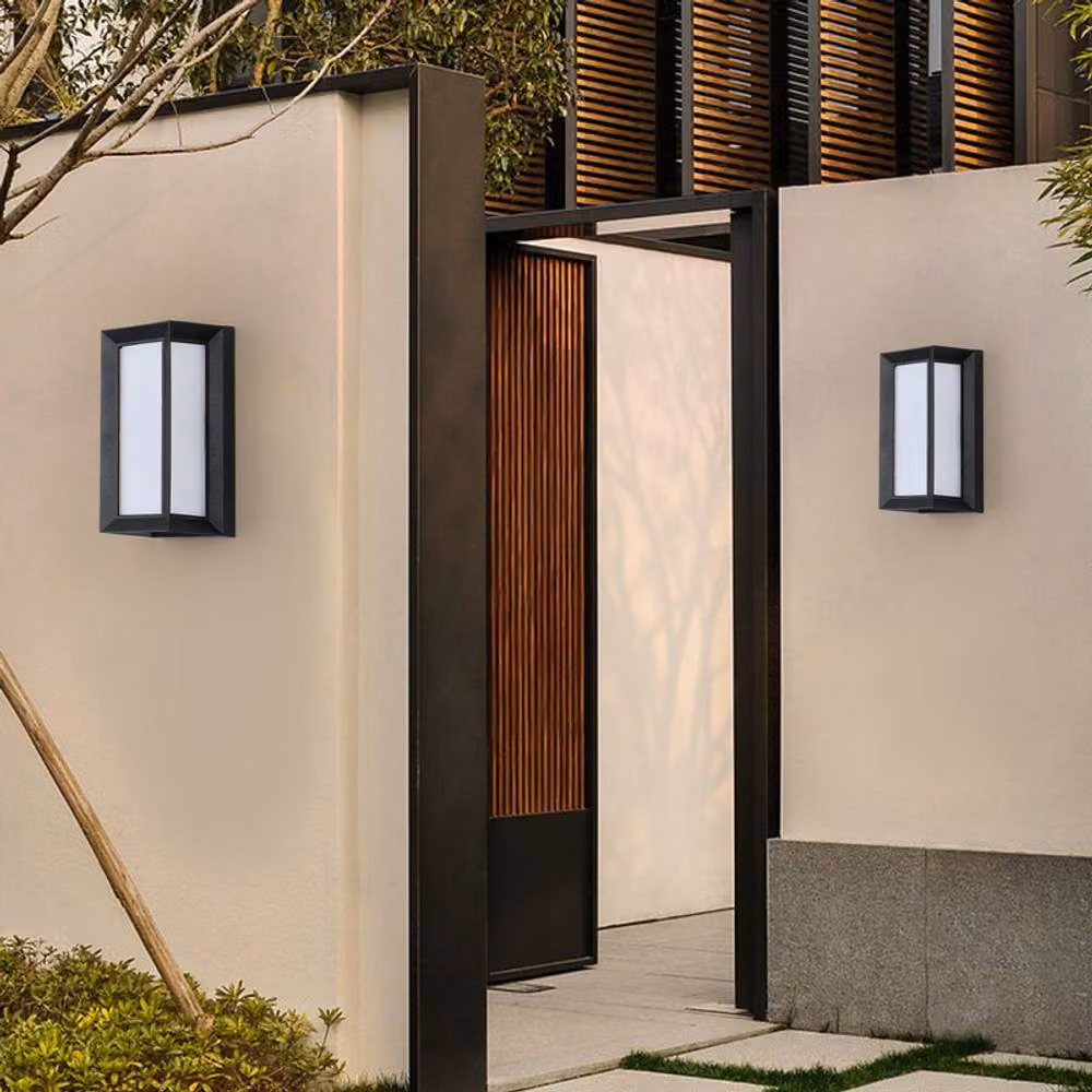 COMELY Modern Black Outdoor Wall Lantern, 18W Aluminium IP65 Waterproof Garden Light – 5