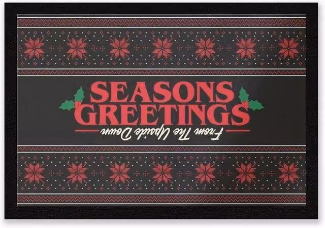 Stranger Things Zavvi Seasons Greetings From The Upside Down Coir Entrance Mat, Multicolour, W: 60 cm, D: 40 cm