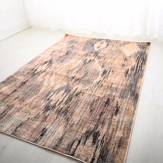 The Rug Shop UK Abstract Beige Machine Woven Polypropylene Rug, W: 200 cm, L: 290 cm