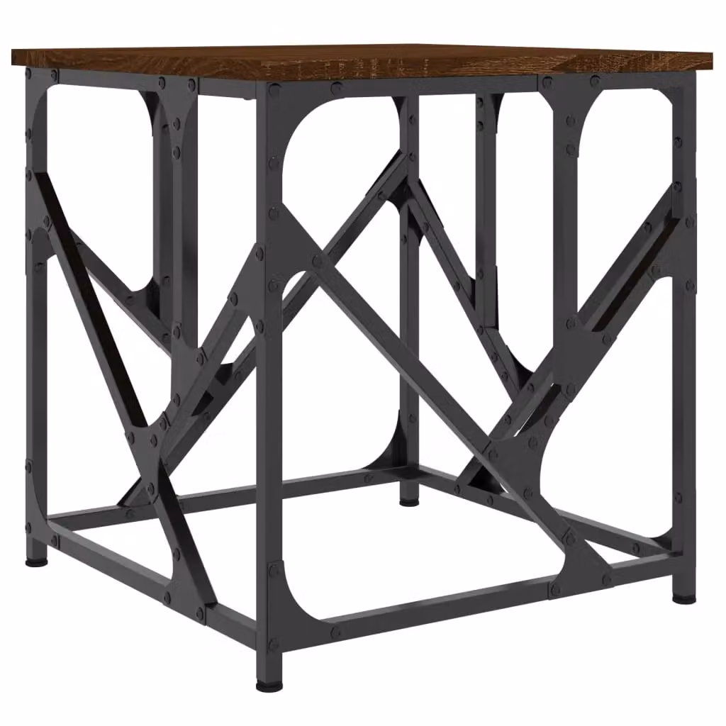 Berkfield Home Brown Oak Coffee Table, W/D/H: 45 x 45 x 47.5 cm – 2