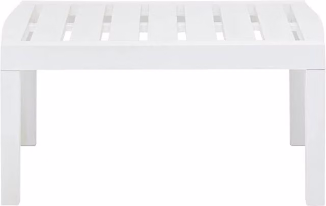 Berkfield Home White Plastic Garden Table, W/D/H: 78 x 55 x 38 cm