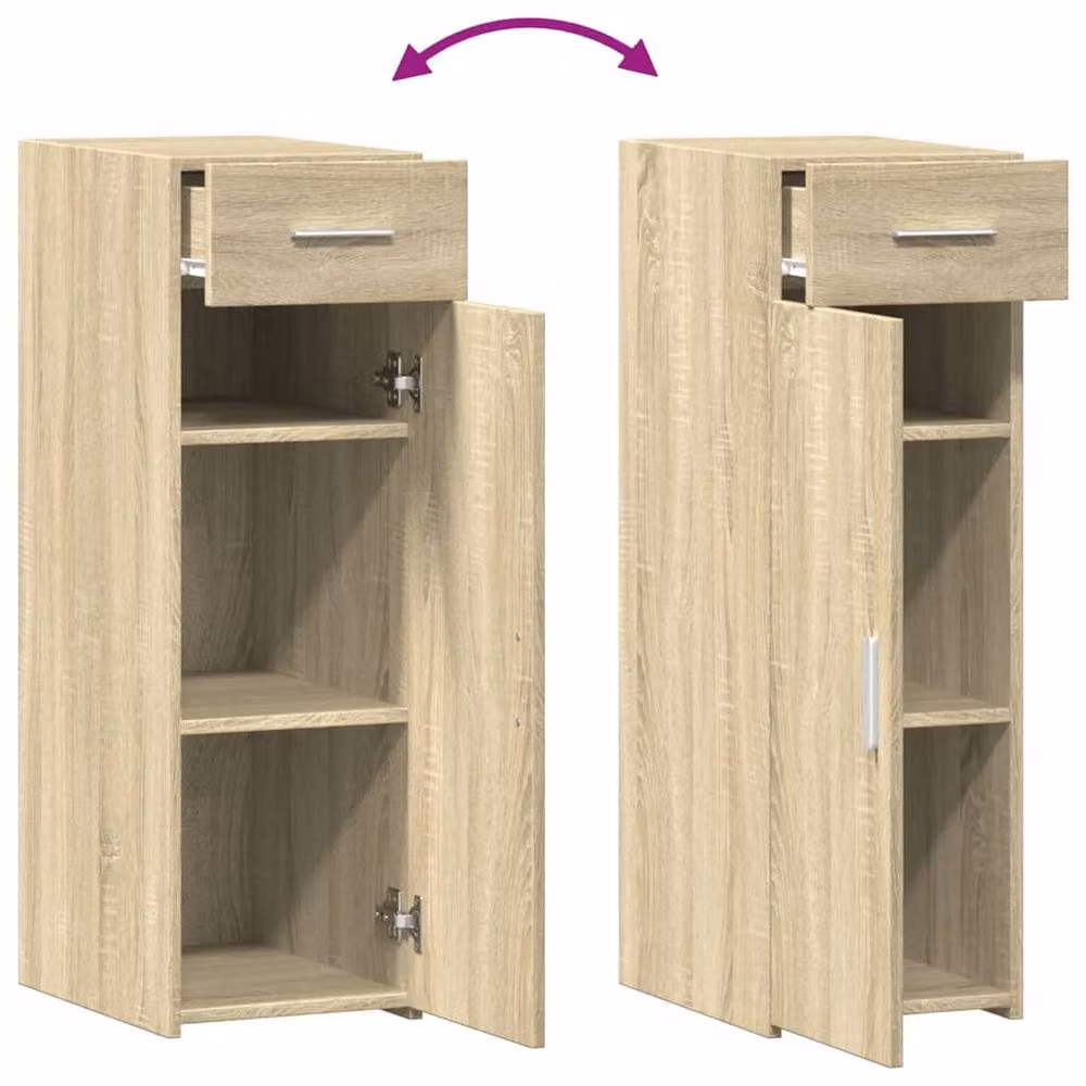Berkfield Home Sonoma Oak Sideboard in Light Brown, W/D/H: 30 x 42.5 x 93 cm – 4