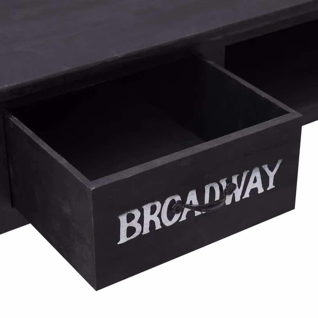 Berkfield Black Wood Console Table W/D/H: 110 x 45 x 76 cm – 3