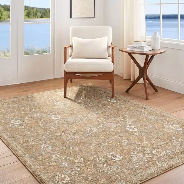 Livabliss Becki Owens Penny Vintage Boho Fringe Rug in Beige and Tan, W: 200 cm, D: 275 cm – 1