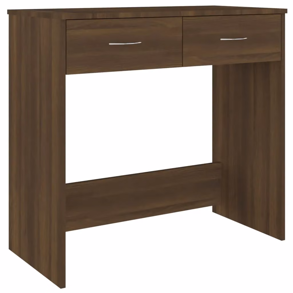 Berkfield Home Modern Writing Desk in Brown Oak, W/D/H: 80 x 40 x 75 cm – 2