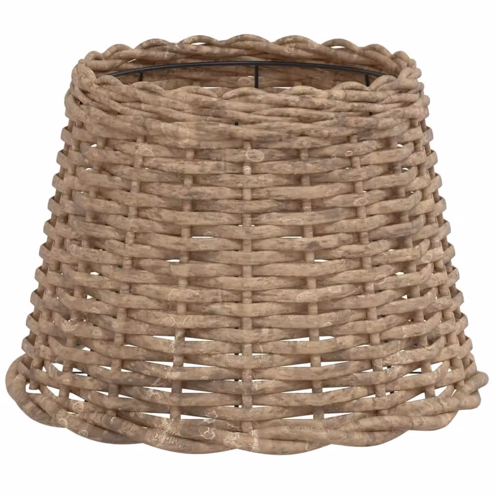 Berkfield Home Brown Wicker and Rattan Lamp Shade W/D/H: 30 x 30 x 20 cm – 2