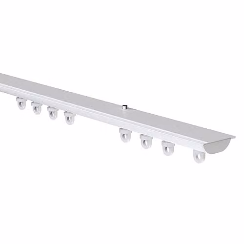 New Edge Blinds White Aluminium Ceiling Fix Curtain Hanging Track, Length: 125 cm