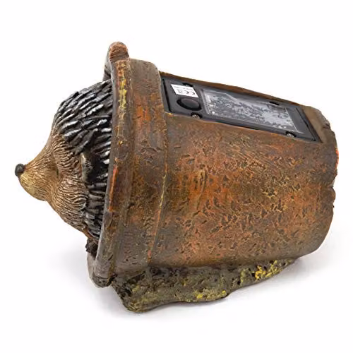 mysmartbuy Hedgehog Solar Light, Brown Polyresin Outdoor Garden Ornament, H x W x D: 14.5 x 11 x 11 cm – 4
