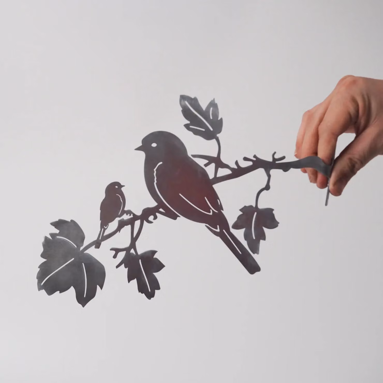 Paper High Black Metal Bird Silhouette Garden Art Sculpture for Walls and Fences – 3