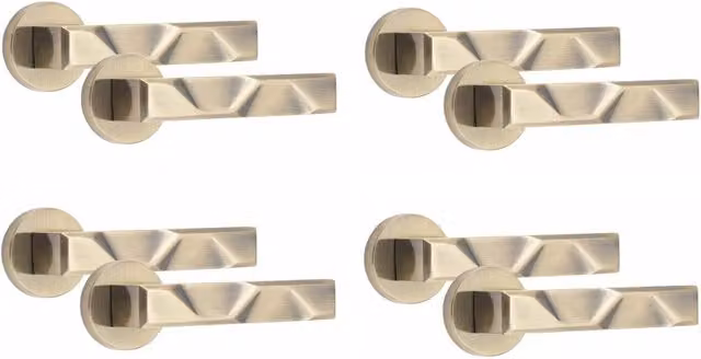 Golden Grace Polished Brass Door Handles in Gold and Bronze