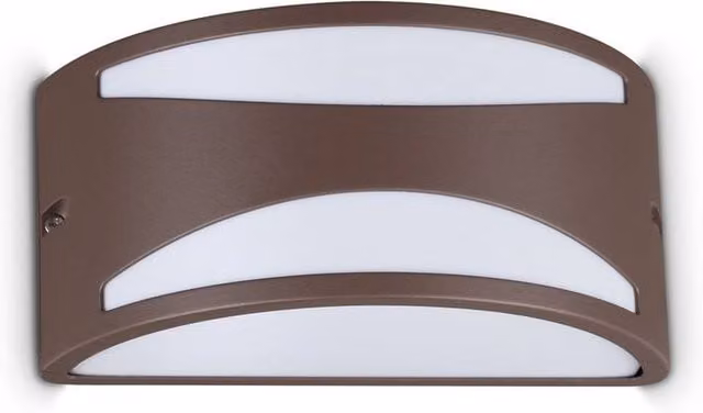Netlighting Rex Outdoor Flush Wall Lamp in Brown with 1x E27 Socket and IP44 Rating