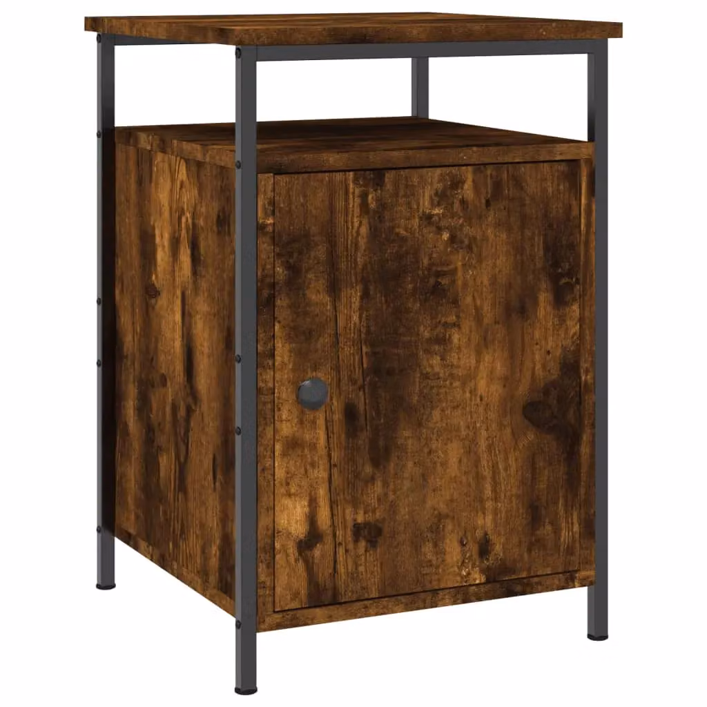 Berkfield Home Bedside Cabinet in Smoked Oak Brown, W/D/H: 40 x 42 x 60 cm – 2