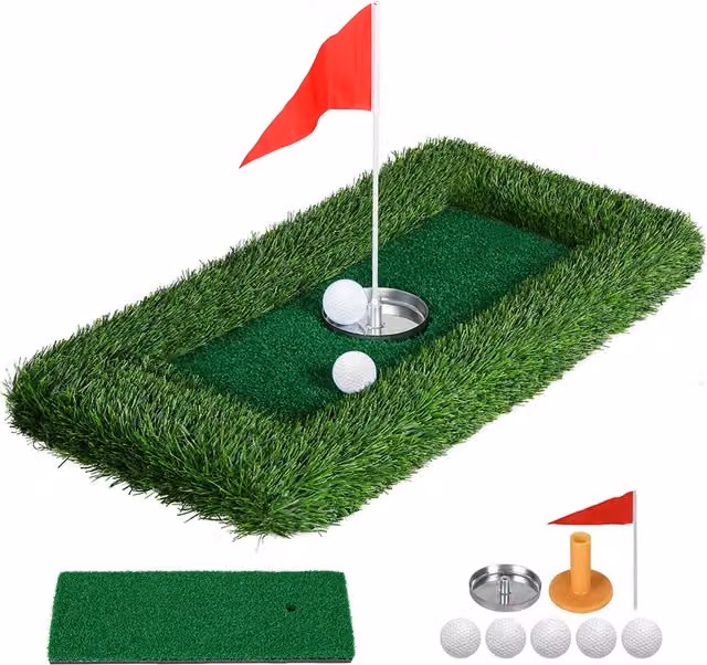 Centra Floating Golf Mat Set for Pool, Green, W: 60 cm, D: 30 cm