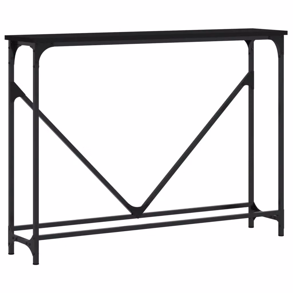 Berkfield Home Black Industrial Console Table, W/D/H: 102 x 22.5 x 75 cm – 2