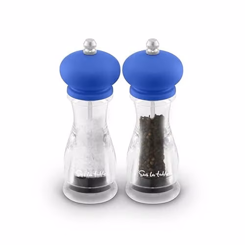 Sur La Table Colour Me Happy Collection Ceramic Salt and Pepper Mill Set in Blue – 1