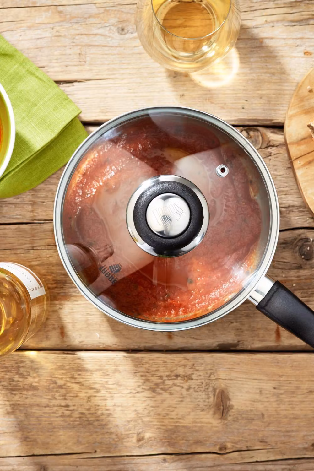 Judge Vista Stainless Steel Saucepan with Glass Lid, Silver, 1.8L, 18cm – 2