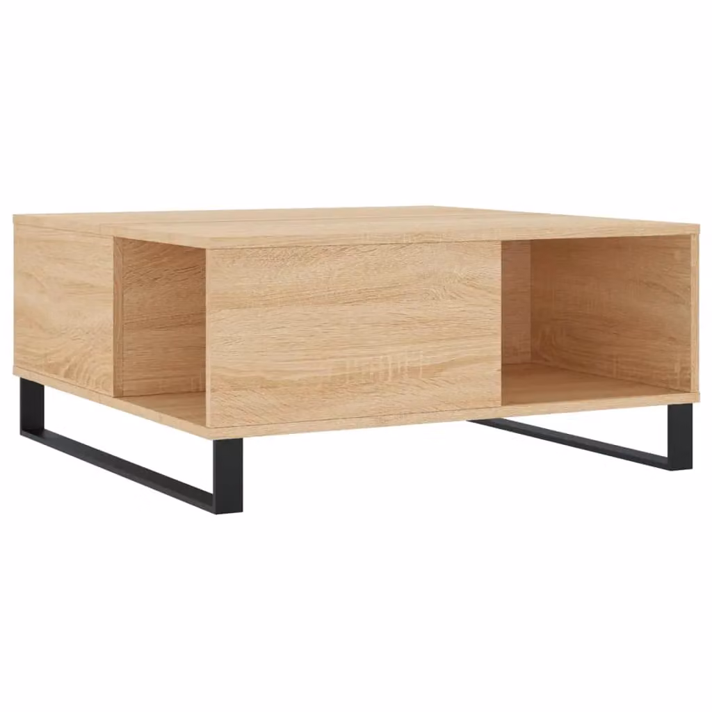 Berkfield Home Sonoma Oak Coffee Table, Brown, W/D/H: 80 x 80 x 36.5 cm – 2