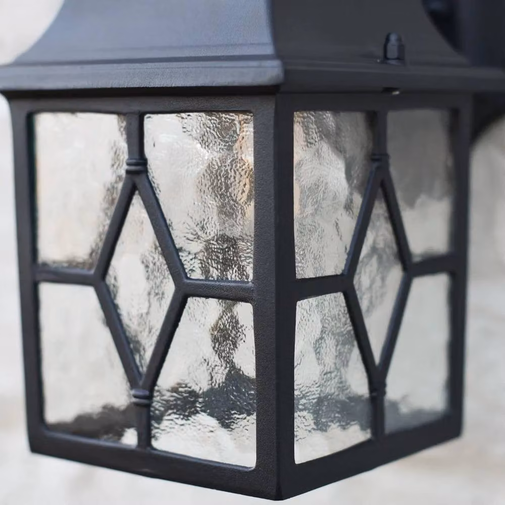 EONLION Black Classic Garden Lantern Outdoor Lighting IP44 – 4