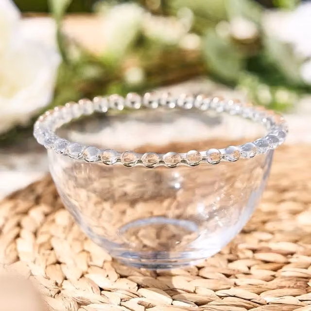 Dibor Bella Perle Set of 4 Clear Glass Dessert and Trifle Bowls, H7 x W13 cm – 1