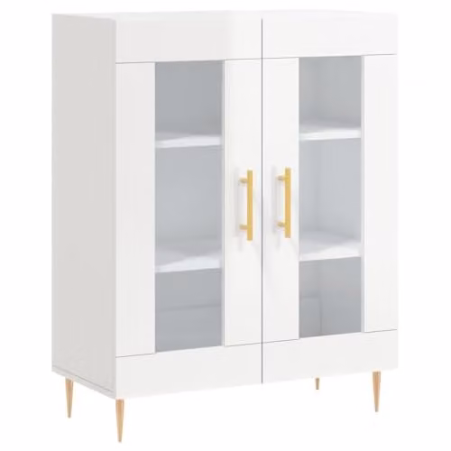 vidaXL Modern Glossy White Sideboard W/D/H: 69.5 x 34.0 x 90.0 cm