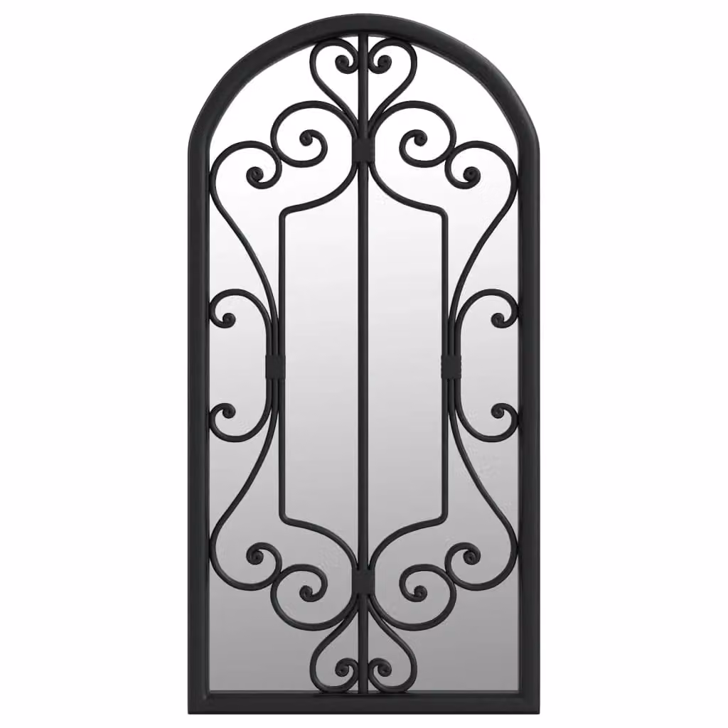 Berkfield Home Antique Black Rectangular Metal Wall Mirror, W: 70 cm, H: 30 cm – 2