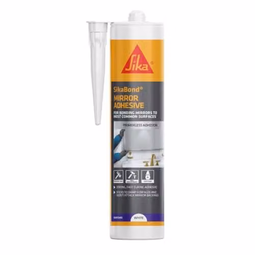 Sika SikaBond Mirror Adhesive, White, 290 ml