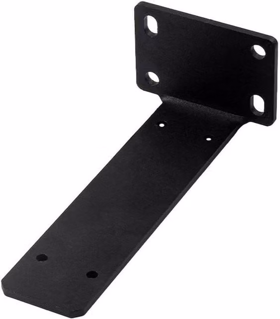 PAWNORA Matt Black Steel Floating Shelf Brackets, 4-Piece Set, Length: 29 cm – 1