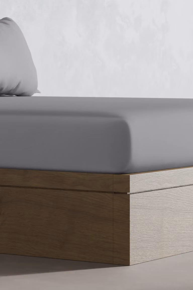 Panda London 100% Bamboo Bedding Fitted Sheet in Mid Grey, Size: 180 x 200 cm