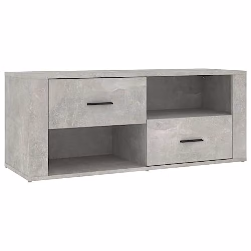 vidaXL Modern TV Cabinet in Grey Engineered Wood, W/D/H: 100 x 35 x 40 cm