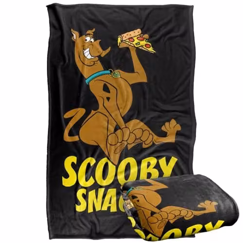 Warner Bros. Scooby Doo Snacks Super Soft Fleece Throw Blanket, Multicolour – 1
