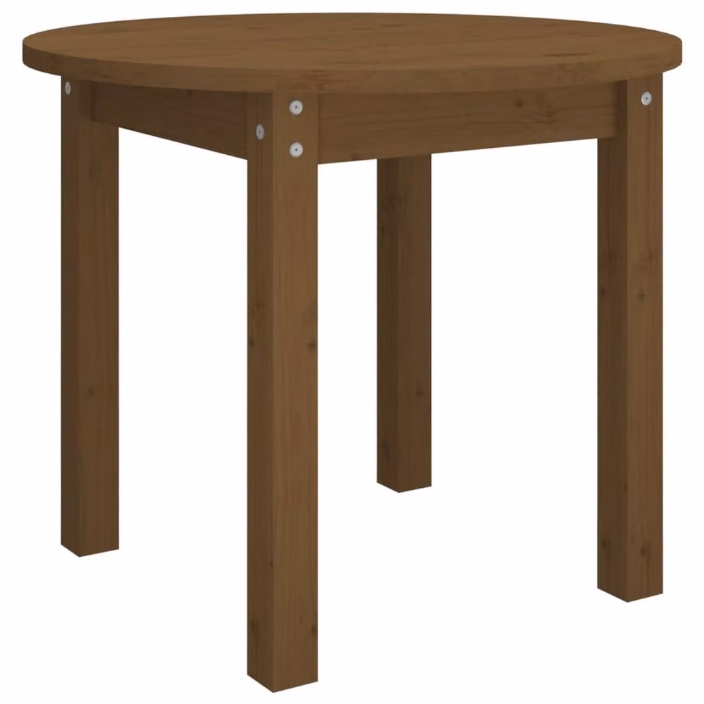 Berkfield Home Beautiful Round Solid Wood Pine Coffee Table in Honey Brown, Diameter: 55 cm, Height: 45 cm – 2
