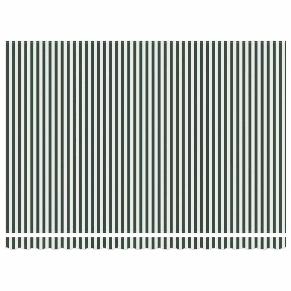 Berkfield Home Manual Retractable Folding Arm Awning with LED, Green and White Striped, W: 450 cm, D: 300 cm – 3