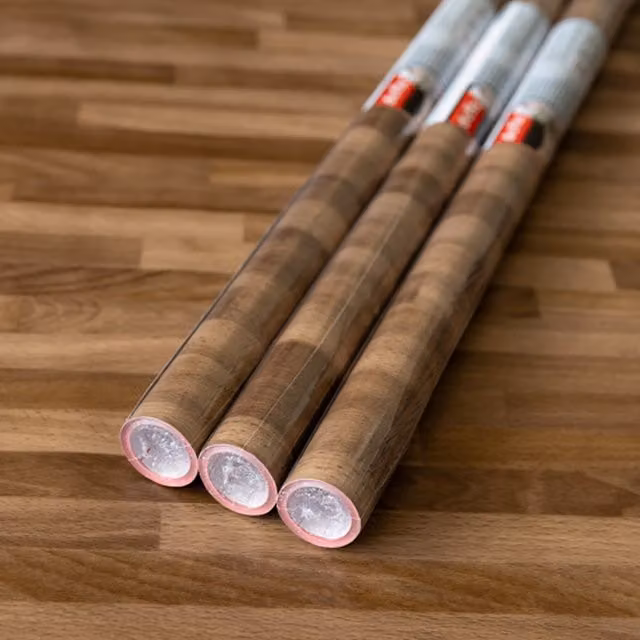d-c-fix Walnut Block Self Adhesive Vinyl Film for Kitchen Doors and Worktops, Brown, W: 67.5 cm x L: 2 m (Pack of 3)