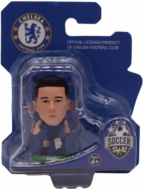 SoccerStarz Chelsea FC Enzo Fernandez Mini Figure, Blue, Height: 5 cm
